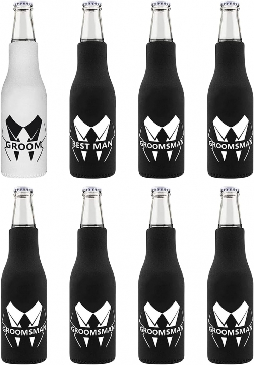 GroomBrideGifts Wholesale Bachelor Party Favors Can Cooler Sleeves Beer Can for Party Decorations(P-LJB)