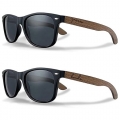 Walnut Wood Couple Sunglasses Groom & Bride