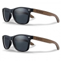 Wood Sunglasses with Hubby Wifey Logo for Couples Gifts