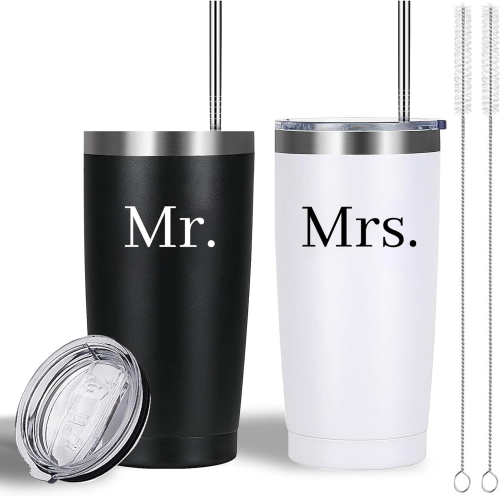 Mr and Mrs Tumblers - Wedding Gifts for Bride and Groom